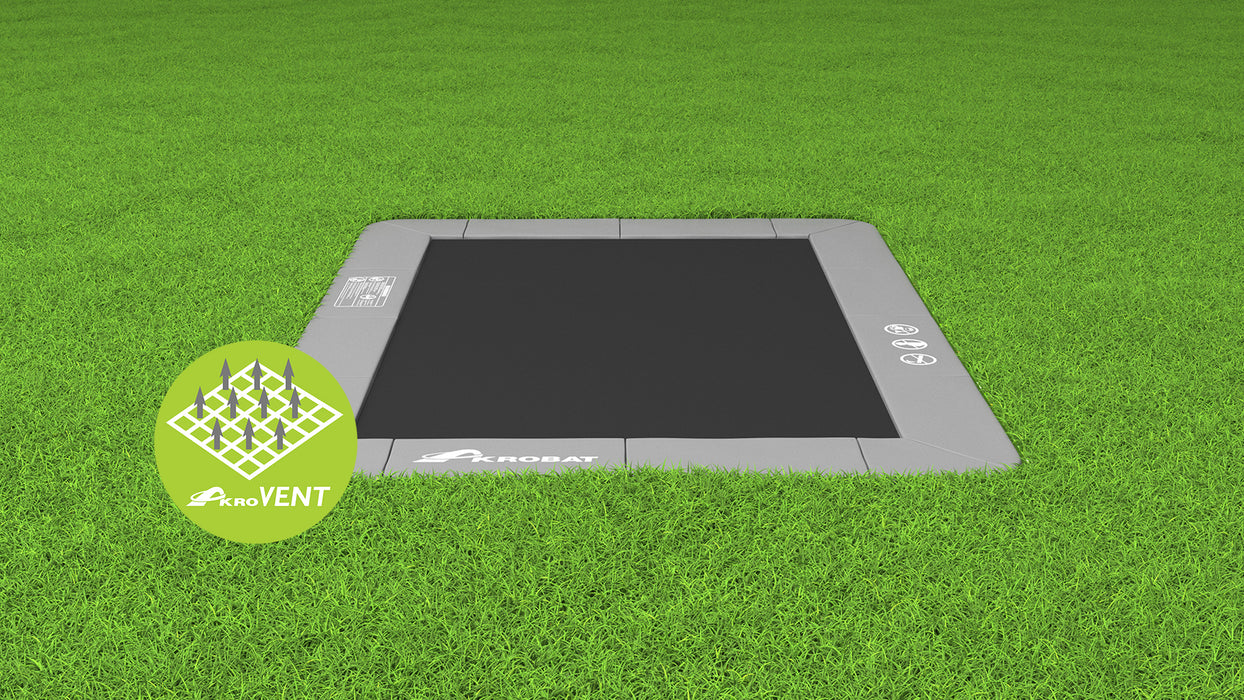 Sport havetrampolin i anthracite Primus Flat 335 x 243 cm