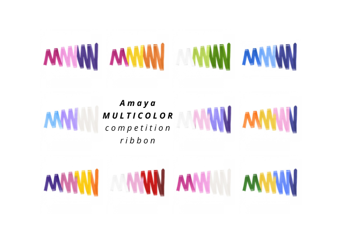 33027007 Amaya MULTICOLOR competition ribbon White-Lilac-Blue